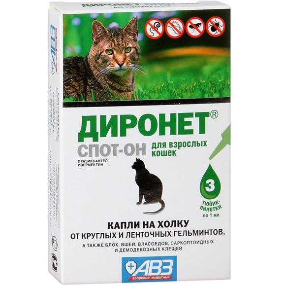 Препарат Диронет для кошек