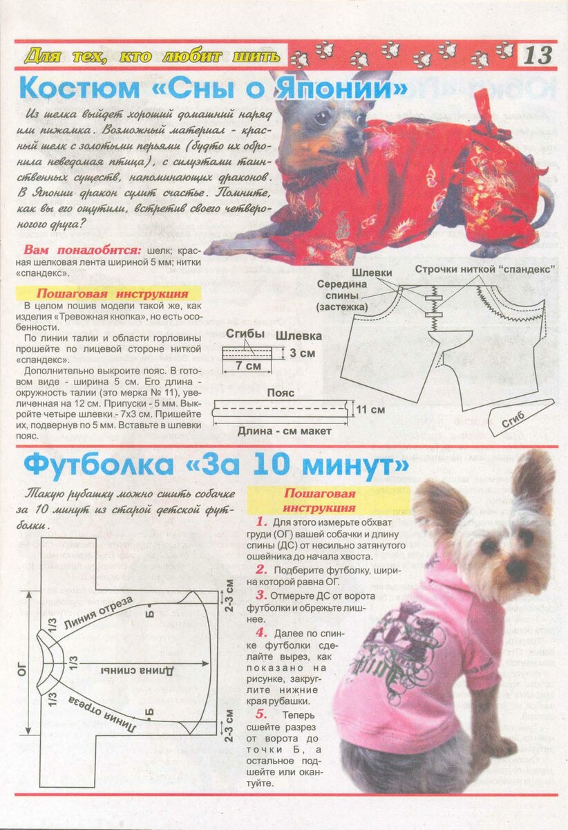 Одежда для собак мелких пород выкройки вязания