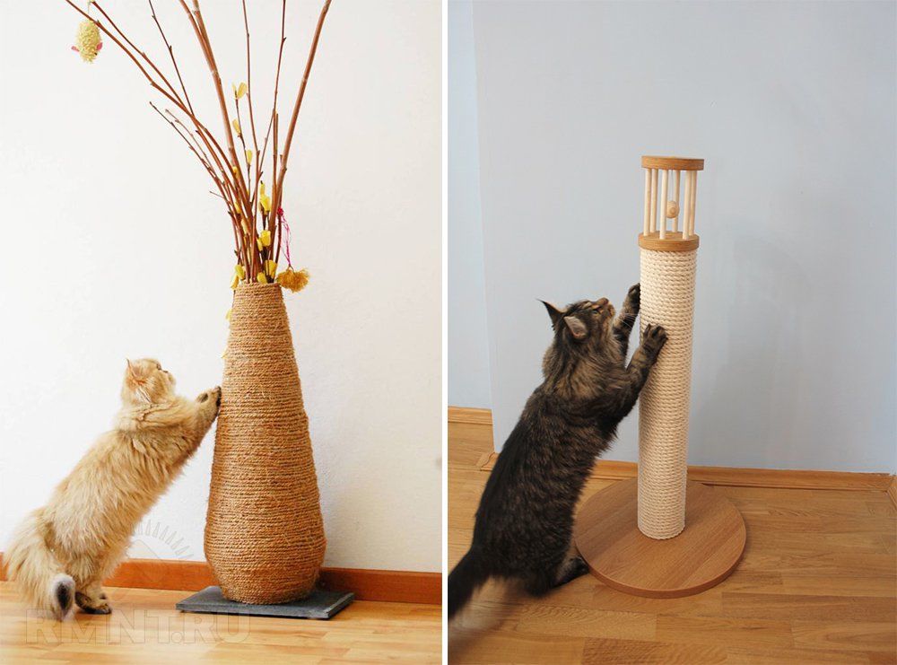 Когтеточка для кошек: примеры как сделать домик