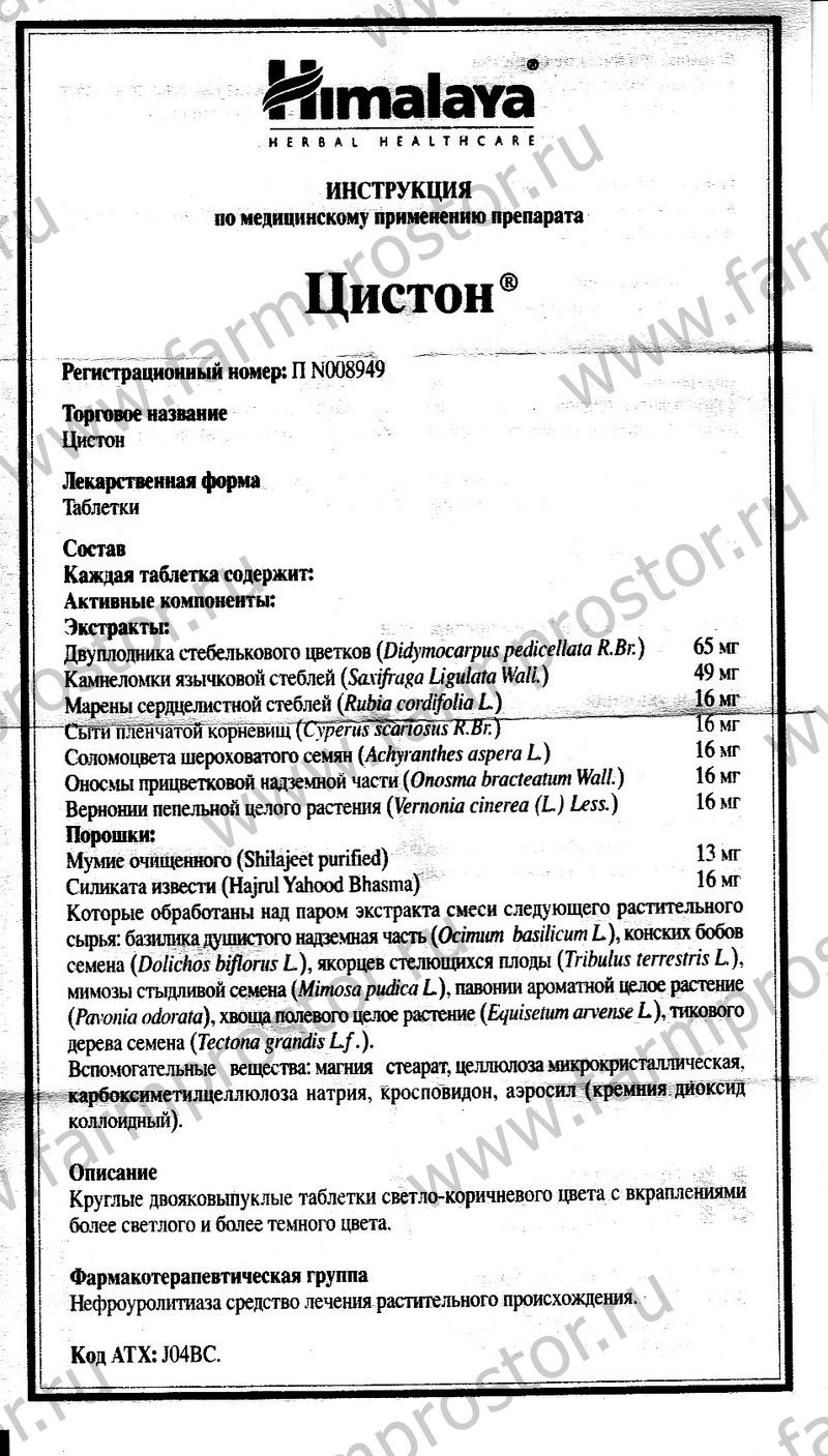 Цистон для кошек