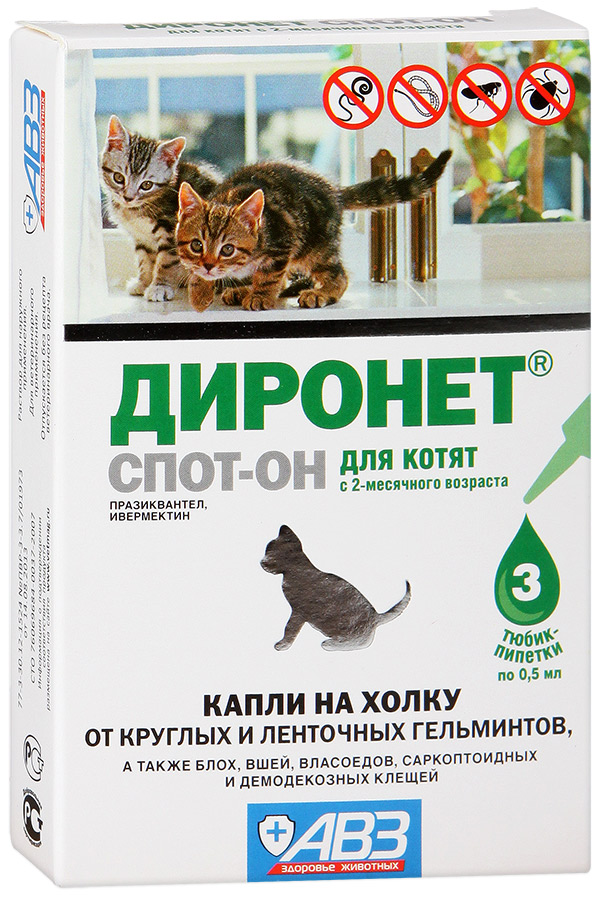 Препарат Диронет для кошек