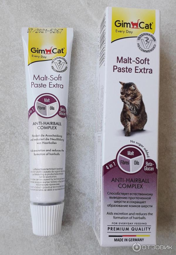 Мальт-паста: эффективное средство для выведения шерсти из желудка кошек