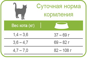 Нормы кормления кошек и котов сухим и влажным кормом