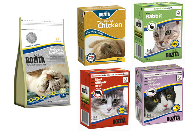 Бозита: корм для кошек и котят любых пород