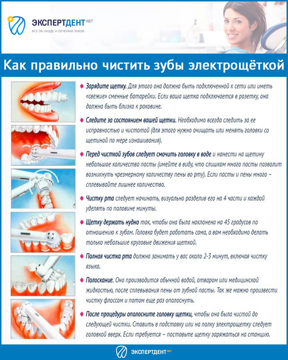 инструкция электронной зубной щеткой