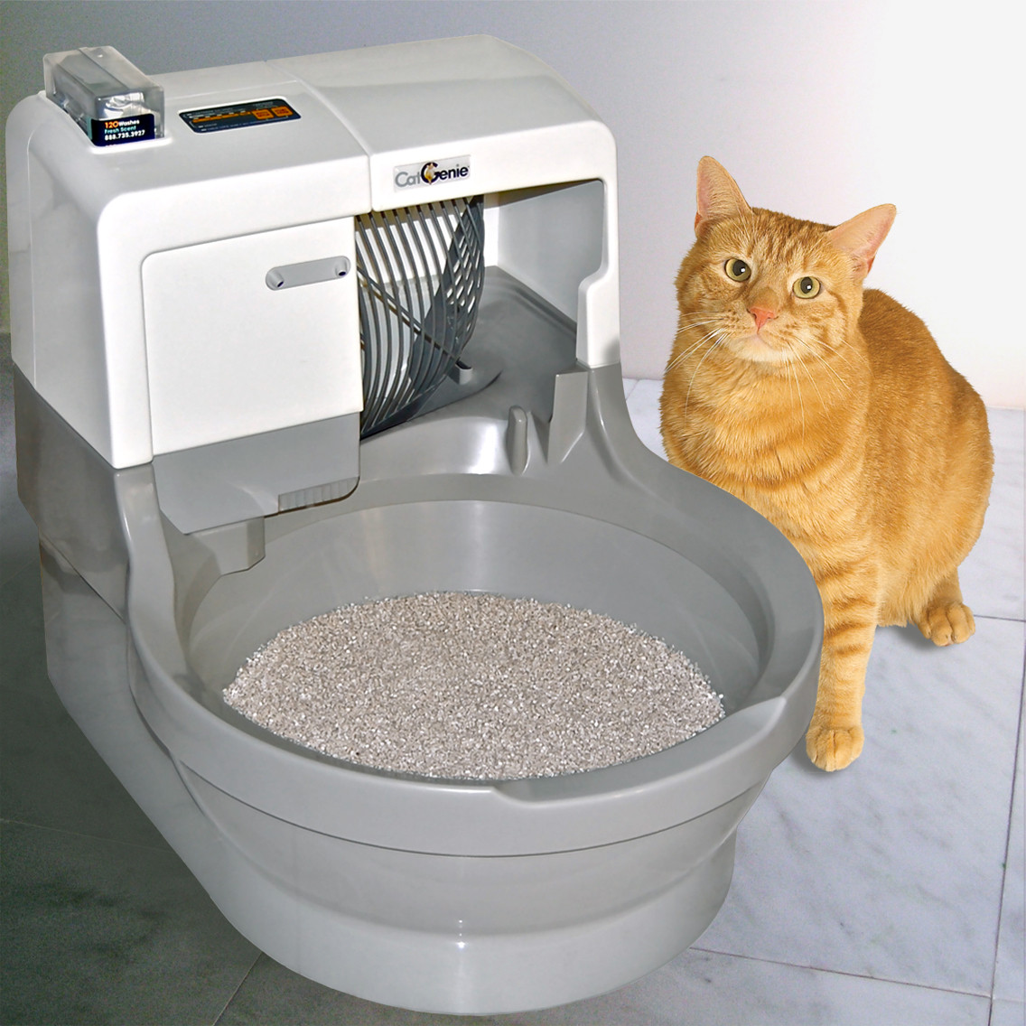 Автоматический туалет для кошек (самоочищающийся)