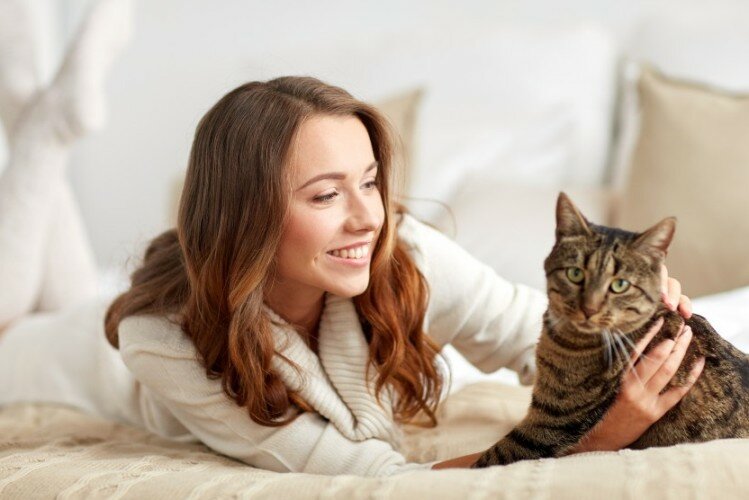 Как кошки влияют на женское самочувствие