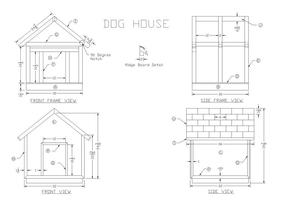 Будка для собаки своими руками: чертежи и размеры