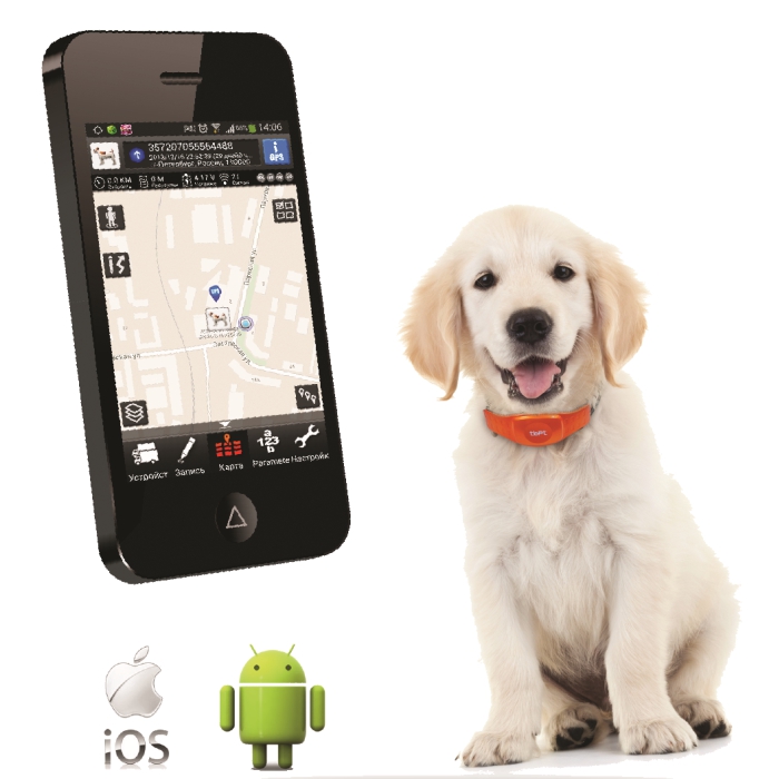 GPS-трекер для собак с маячком-навигатором