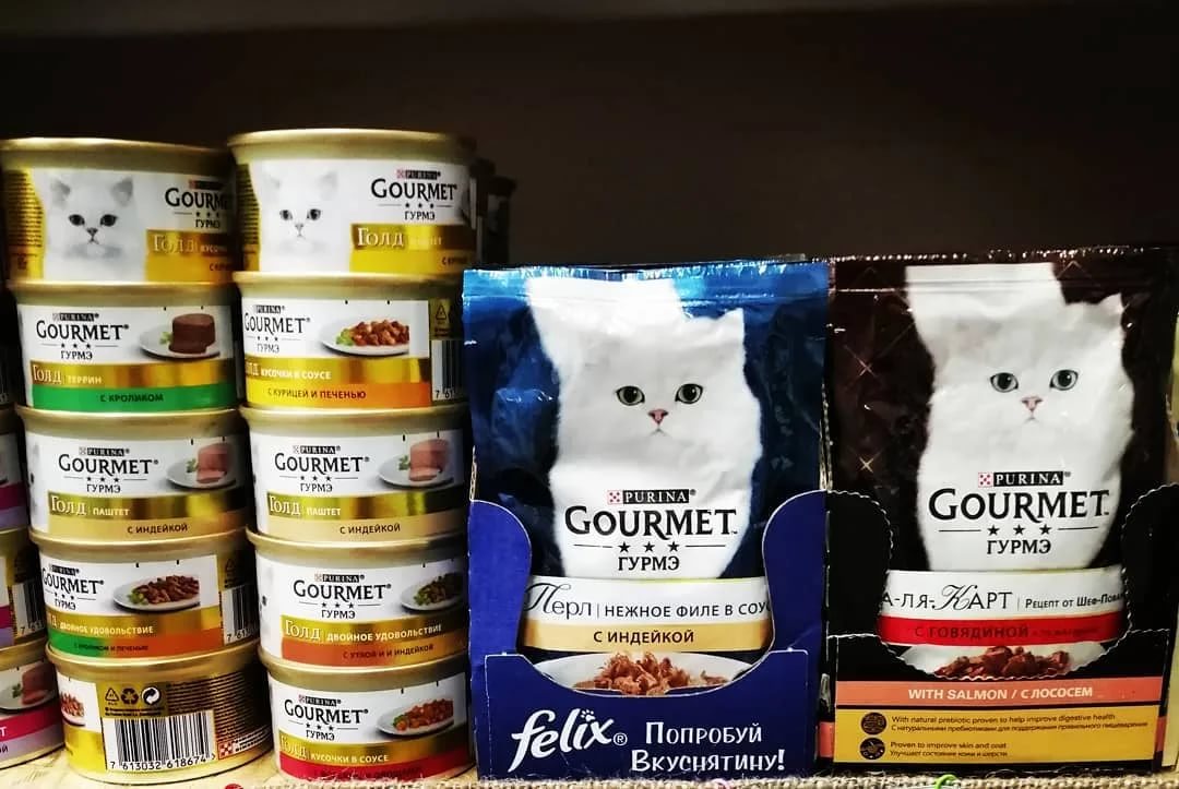 Гурмэ: корм для кошек, состав консерв Gourmet